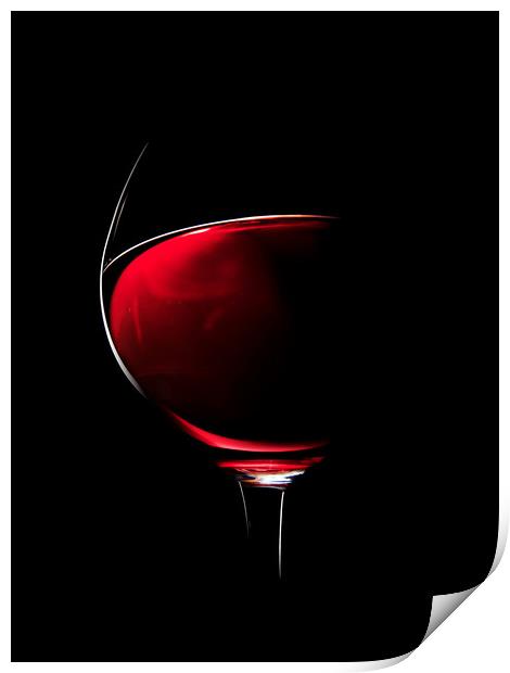 Red Wine Print by Johan Swanepoel