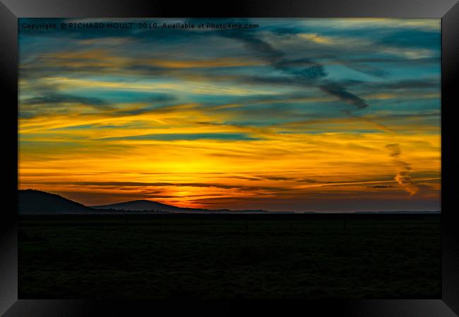 North Gower Sunset Framed Print by RICHARD MOULT