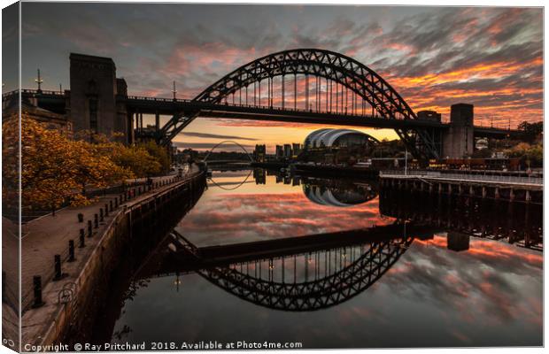 Sunrise at the Tyne Bridge Canvas Print by Ray Pritchard