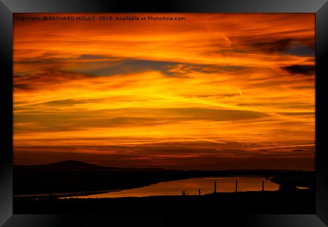 North Gower Sunset Framed Print by RICHARD MOULT