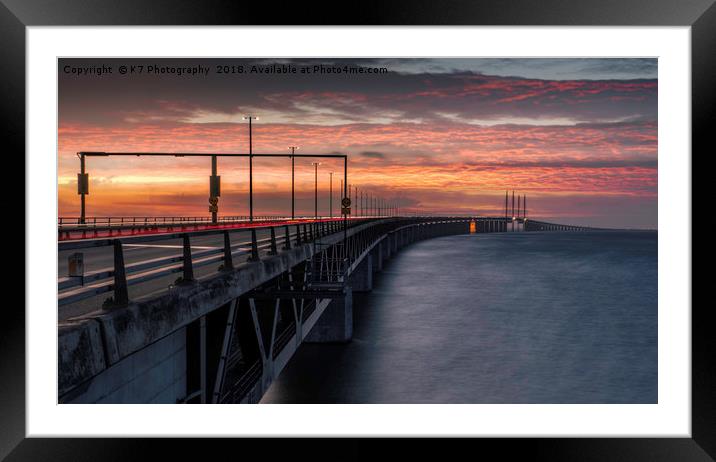 Across the Oresund to Denmark Framed Mounted Print by K7 Photography