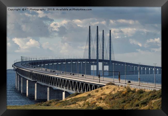 Sweden and Denmark - Linked by the Oresund Bridge Framed Print by K7 Photography
