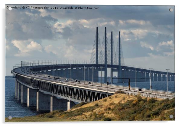 Sweden and Denmark - Linked by the Oresund Bridge Acrylic by K7 Photography