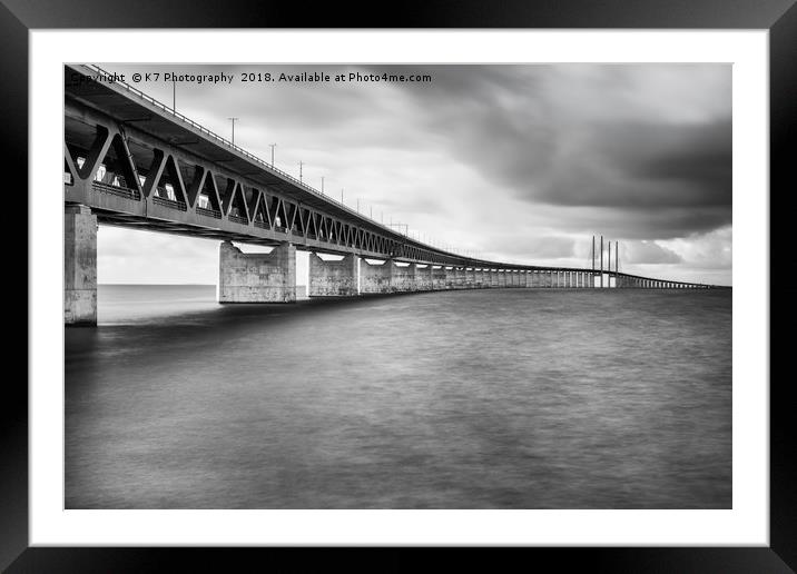 Storm Clouds over the Oresund Framed Mounted Print by K7 Photography