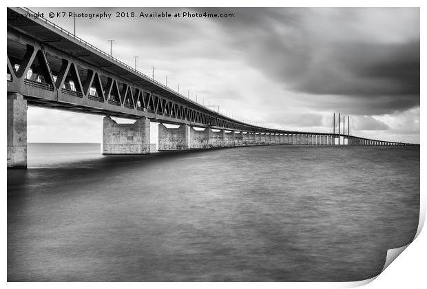 Storm Clouds over the Oresund Print by K7 Photography