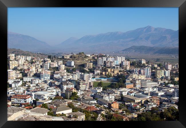 View over Gjirokaster, Albania Framed Print by Hazel Wright