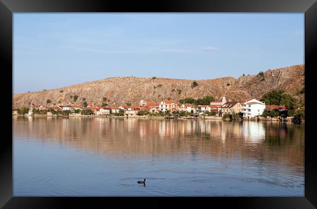 Serenity on Lake Ohrid Framed Print by Hazel Wright