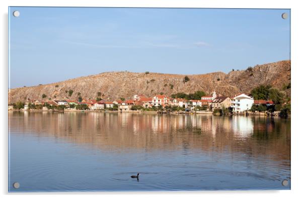 Serenity on Lake Ohrid Acrylic by Hazel Wright