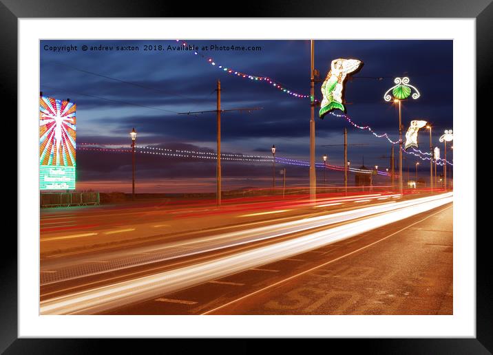 BLACKPOOL TRAIL Framed Mounted Print by andrew saxton