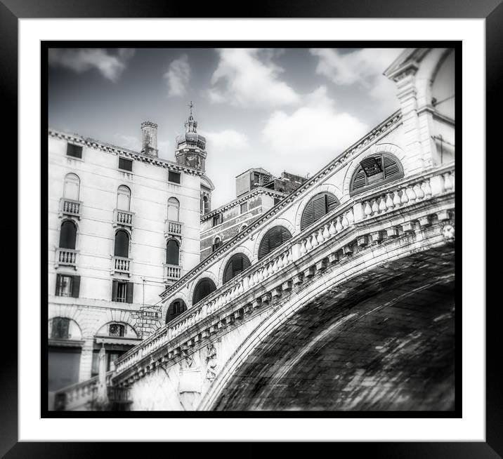 Old Bridge in Venice Framed Mounted Print by Darryl Brooks