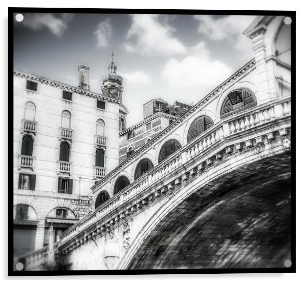 Old Bridge in Venice Acrylic by Darryl Brooks