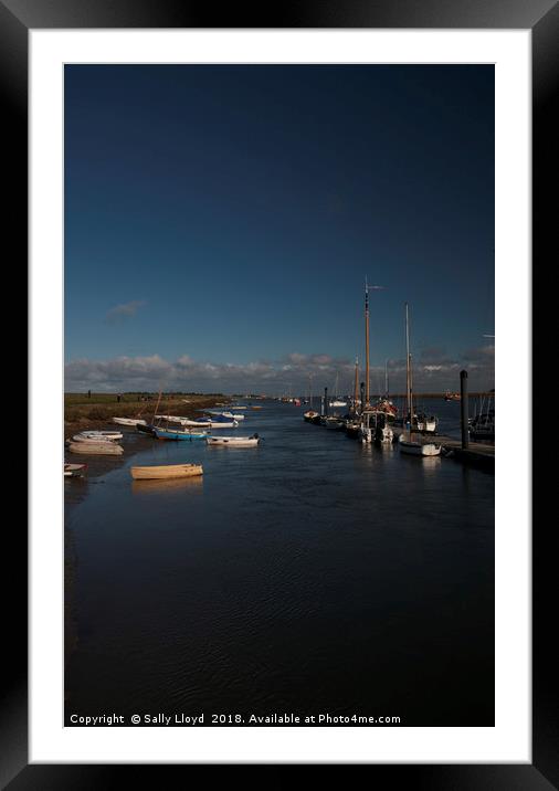 Wells-next-the-Sea harbour boats Framed Mounted Print by Sally Lloyd