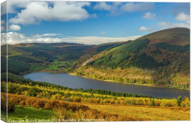 The Talybont Reservoir Central Brecon Beacons Canvas Print by Nick Jenkins