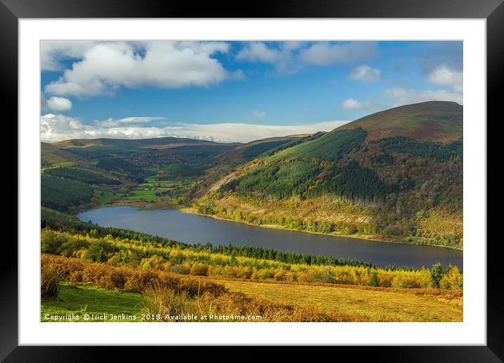 The Talybont Reservoir Central Brecon Beacons Framed Mounted Print by Nick Jenkins