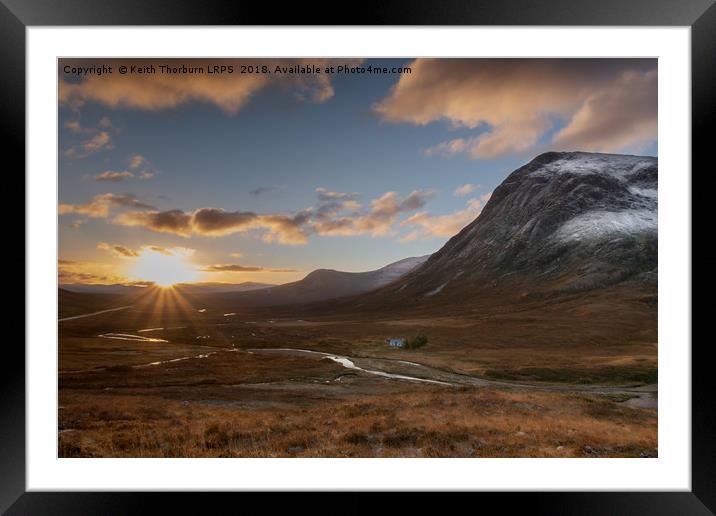 Sunrise at the Buachaille Framed Mounted Print by Keith Thorburn EFIAP/b