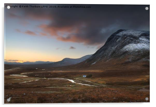 Sunrise at the Buachaille Acrylic by Keith Thorburn EFIAP/b