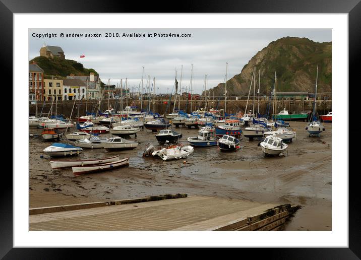 ILFRACOMBE HARBOUR  Framed Mounted Print by andrew saxton