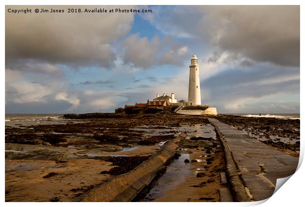 Morning at St Mary's Island Print by Jim Jones