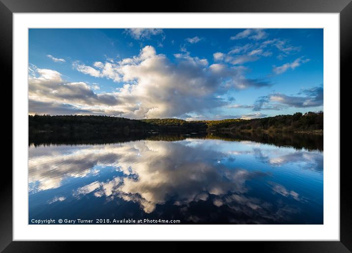 Reflections on Ogden Water Framed Mounted Print by Gary Turner