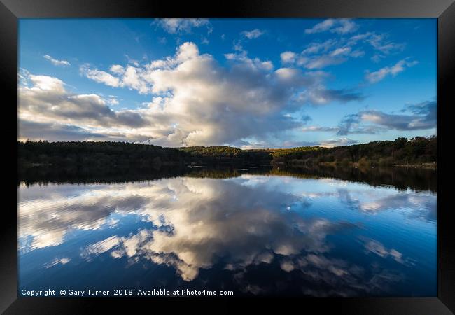 Reflections on Ogden Water Framed Print by Gary Turner