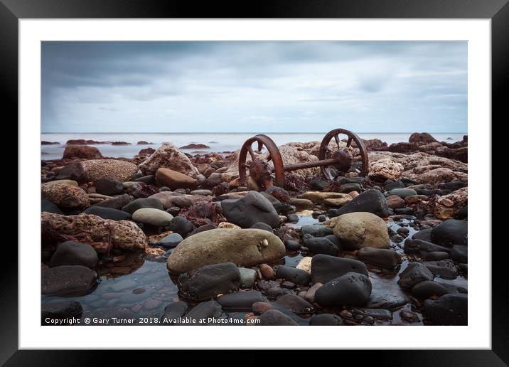 Chaldron Wheels Seaham Harbour Framed Mounted Print by Gary Turner