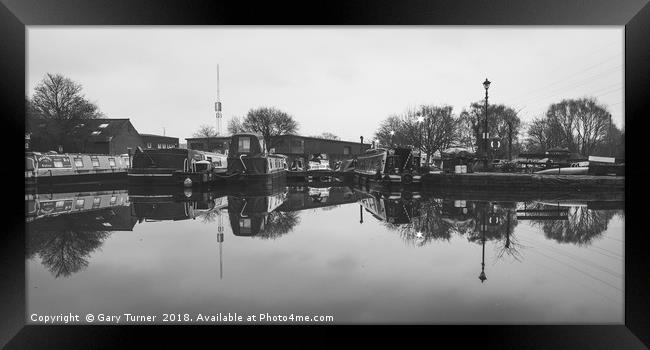 Brighouse Canal Basin Framed Print by Gary Turner