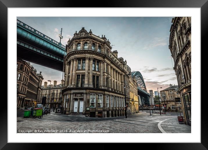 Side Street in Newcastle  Framed Mounted Print by Ray Pritchard
