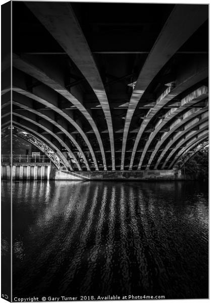Under the bridge Canvas Print by Gary Turner
