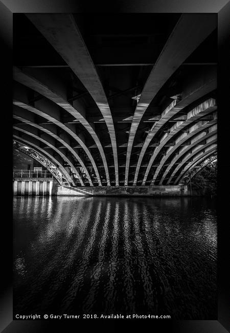 Under the bridge Framed Print by Gary Turner
