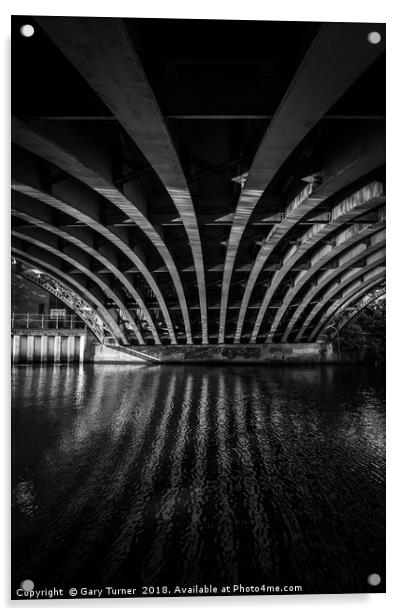 Under the bridge Acrylic by Gary Turner
