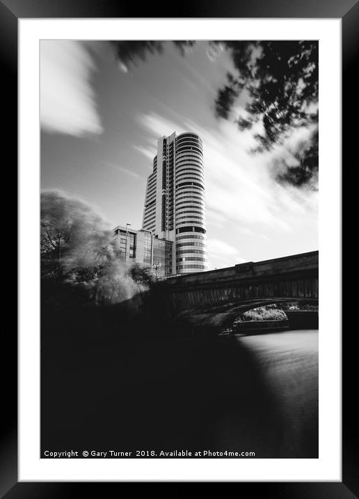 Bridgewater Place from Victoria Bridge Framed Mounted Print by Gary Turner