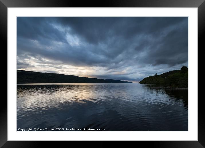 Last light over Loch Ness Framed Mounted Print by Gary Turner