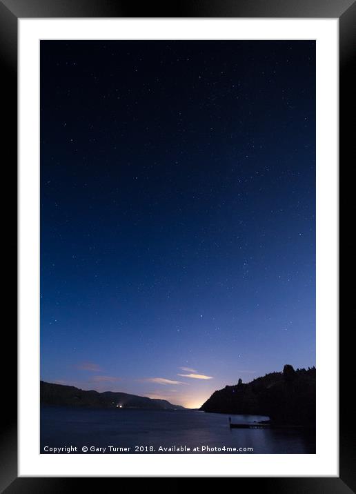 Night over Loch Ness Framed Mounted Print by Gary Turner