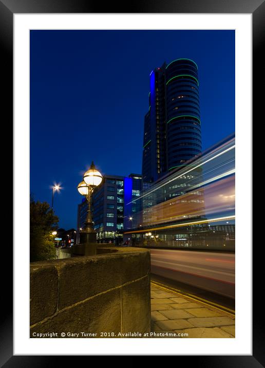 Bridgewater Place Blue Hour Framed Mounted Print by Gary Turner
