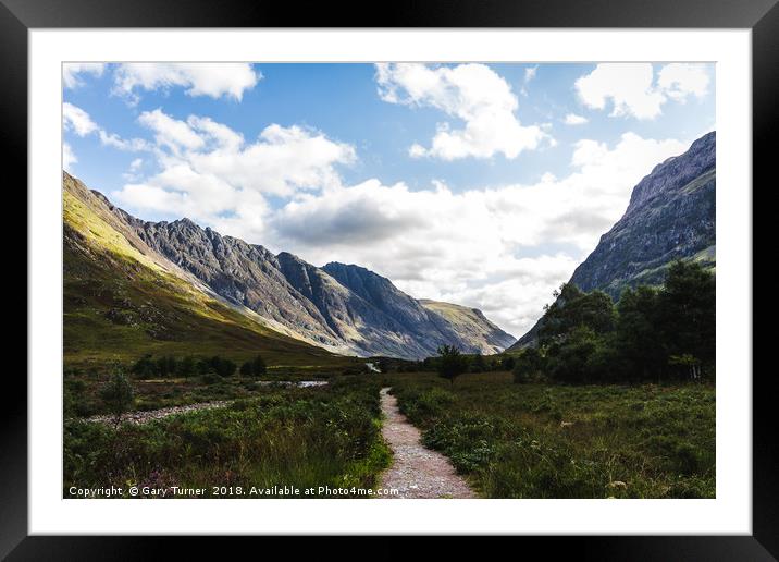 A Path through Glencoe Framed Mounted Print by Gary Turner
