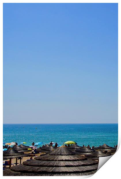 Alvor Beach in The Algarve Print by Penny Martin