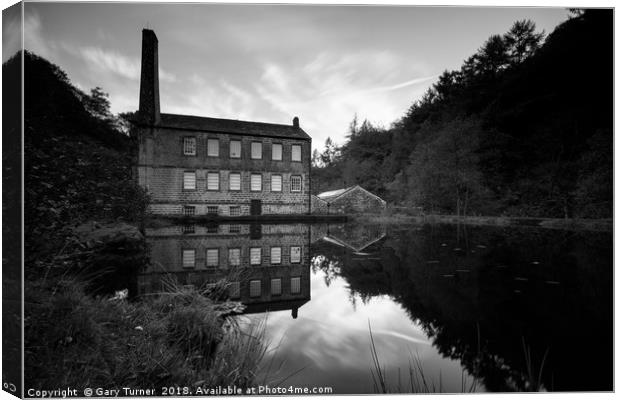 Gibson Mill Black and White Canvas Print by Gary Turner