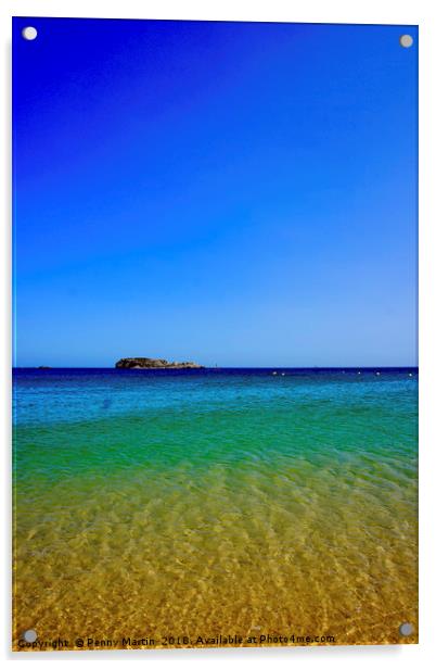 Western Algarve Beach between Alvor and Sagres Acrylic by Penny Martin