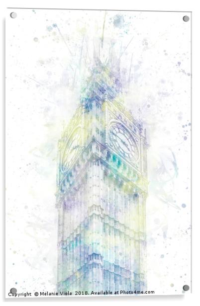 Modern Art ELIZABETH TOWER | jazzy watercolor Acrylic by Melanie Viola