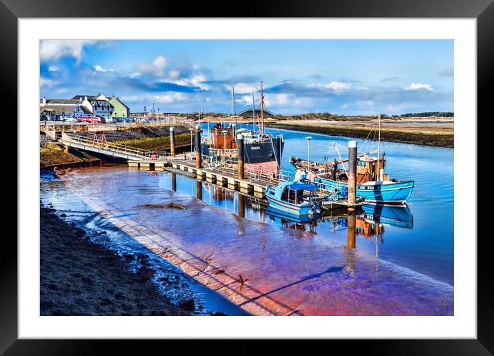 Irvine Harbour Boats  Framed Mounted Print by Valerie Paterson