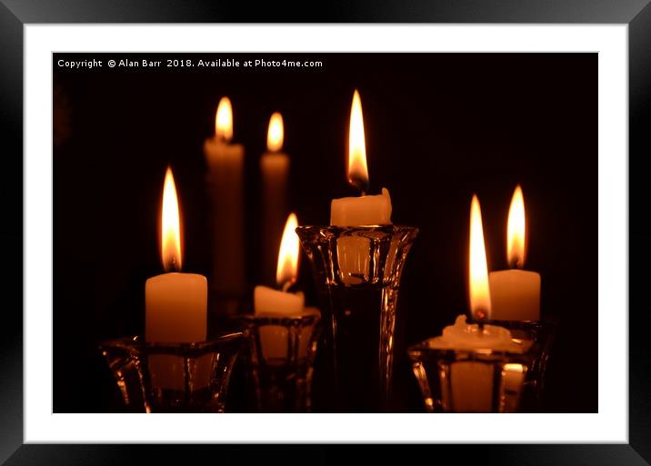 Candle Light Framed Mounted Print by Alan Barr