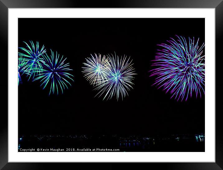 Fireworks At wallsend Framed Mounted Print by Kevin Maughan