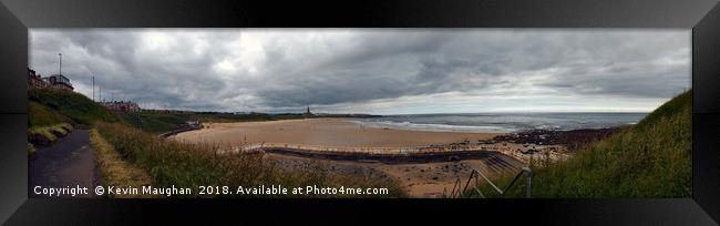 Mesmerizing Tynemouth Beach Scenery Framed Print by Kevin Maughan