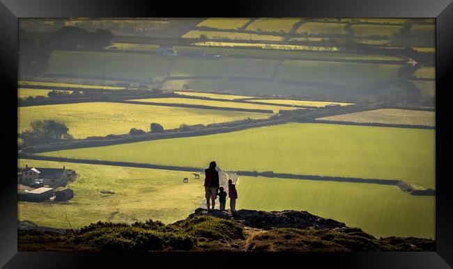 On St Agnes Beacon Framed Print by Mike Lanning