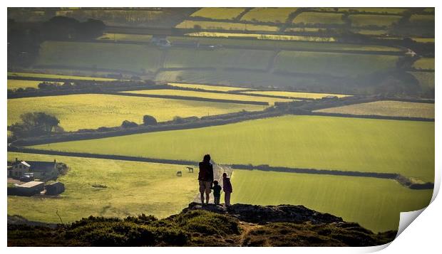 On St Agnes Beacon Print by Mike Lanning