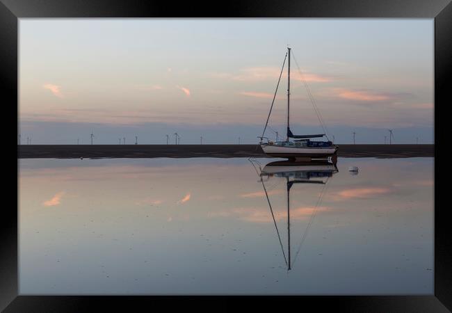 Meols Tidal Reflection Framed Print by David Chennell