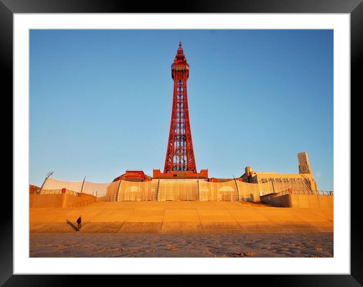 Blackpool Tower   Framed Mounted Print by Victor Burnside