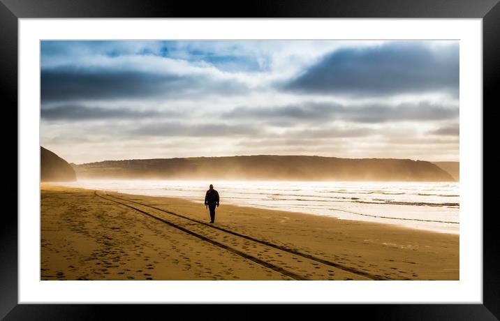 The Lone Walker Framed Mounted Print by Mike Lanning