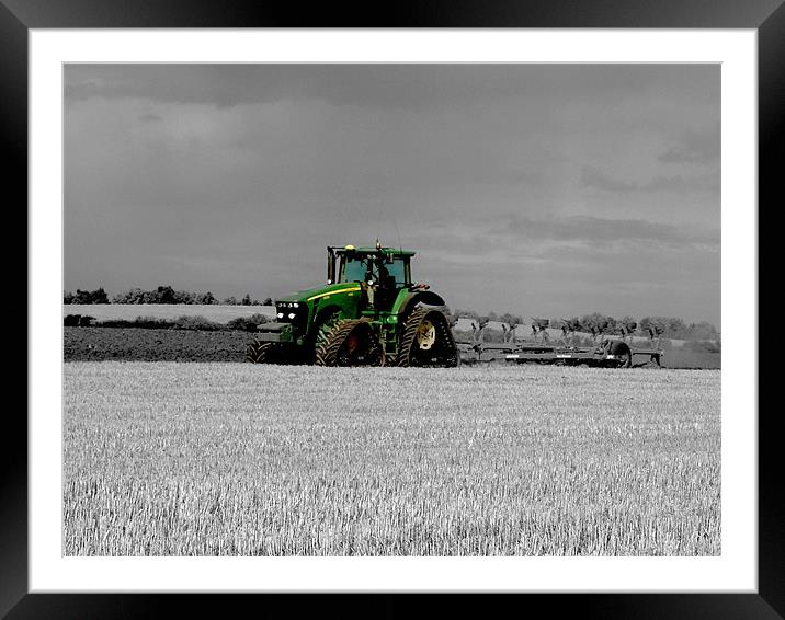 Working the Fields Framed Mounted Print by Sarah Couzens