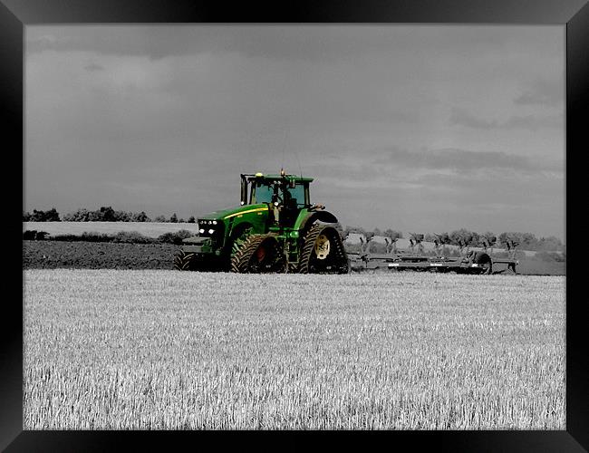 Working the Fields Framed Print by Sarah Couzens